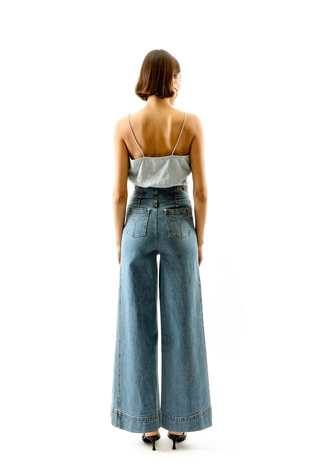 Maverick Jumpsuit Light Blue for rent on The Volte - main image