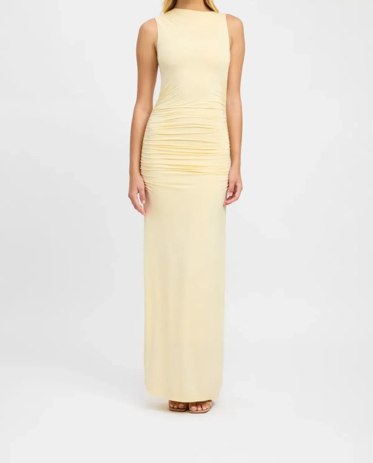 Kookai Alannah Maxi Dress Lemon Icing Size 12 for rent on The Volte - main image