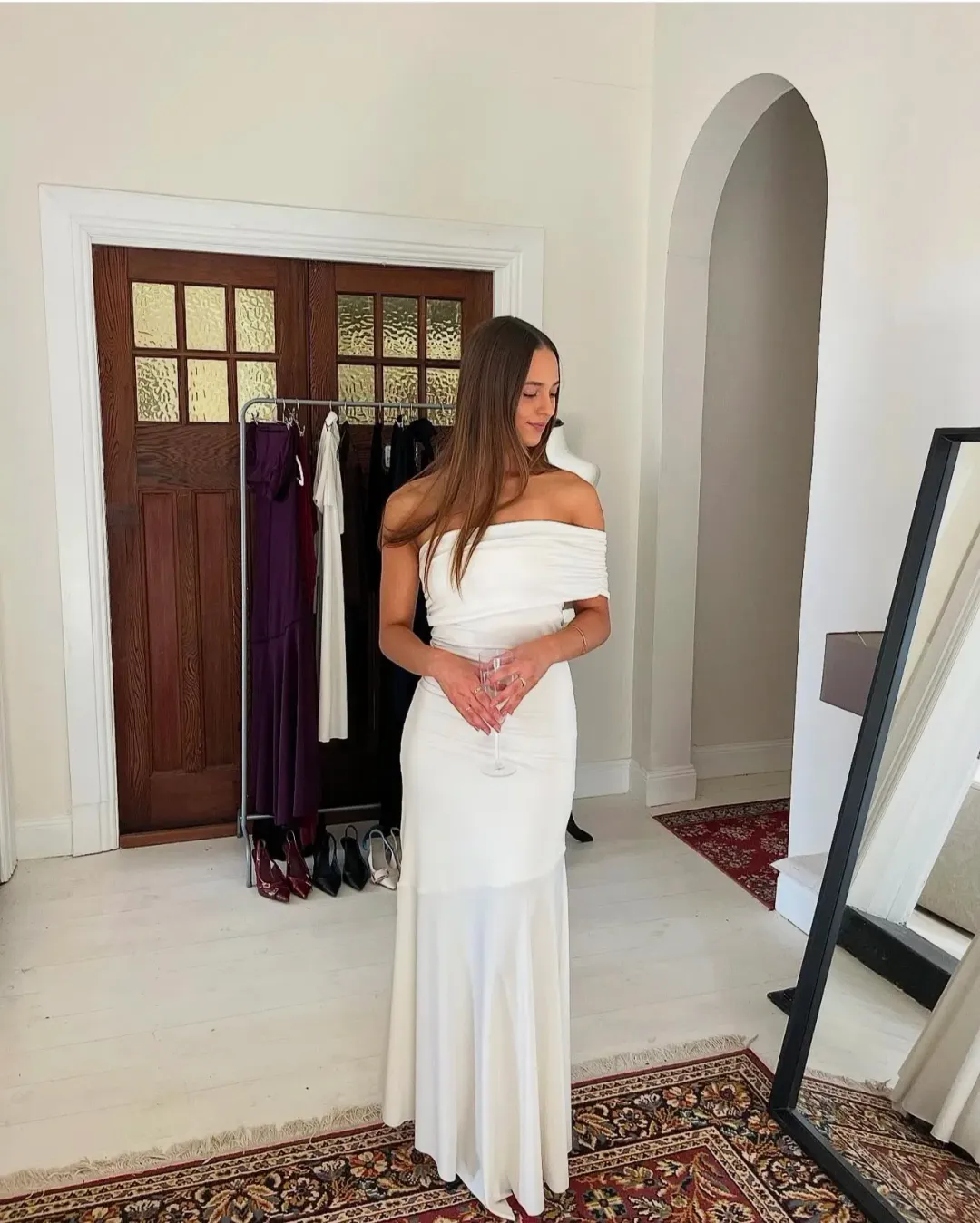 La Marie, Jayde Maxi, White, Size 8 for rent on The Volte - main image