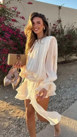 Estelle Dress Champagne Mini Size AU 10 for rent on The Volte - image 1
