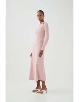 Aje Nina Knit Midi Dress Pink Marle Size M / AU 10 for rent on The Volte - image 2