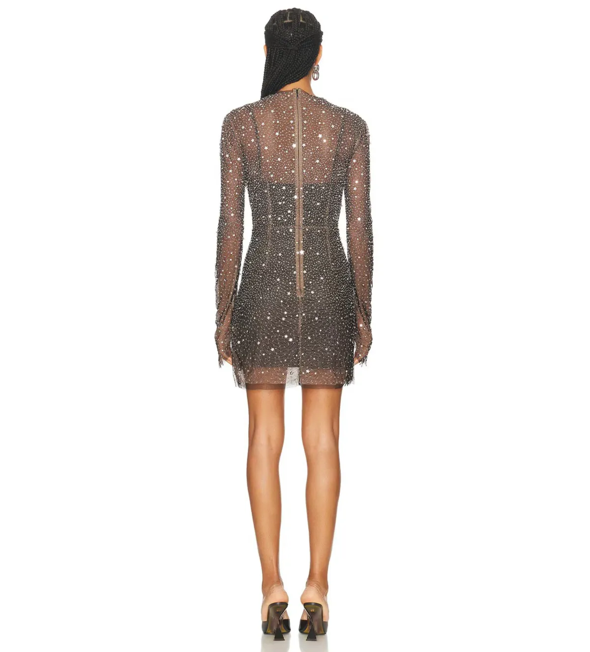 Rachel Gilbert Charley Mini Dress Black Size S/AU 8 - Image 3