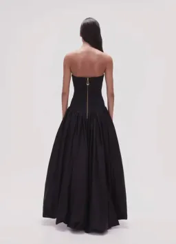 Aje Violette Bubble Hem Maxi Dress Black Size 8 for rent on The Volte - image 3