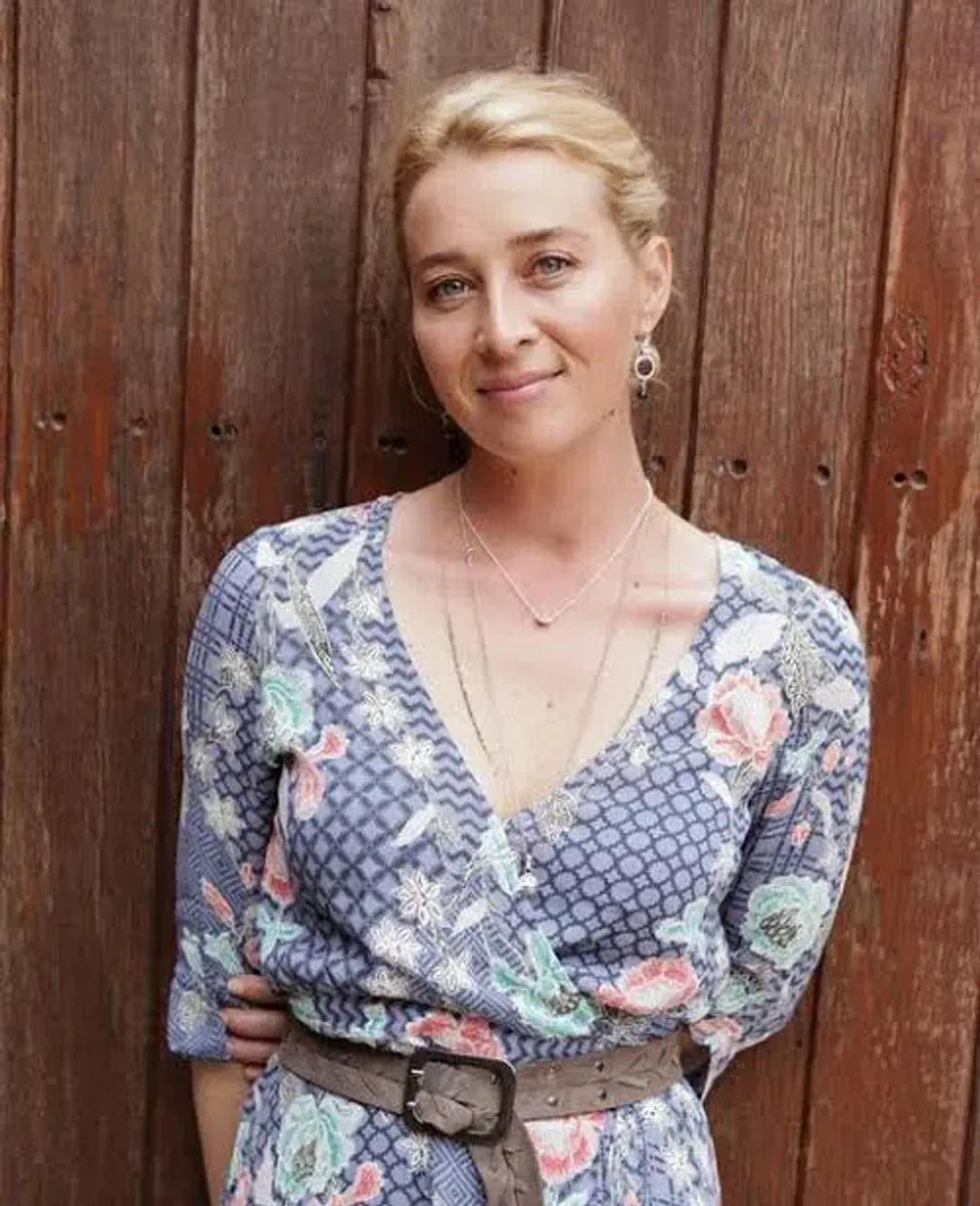 Tigerlily Batik Floral Wrap Dress in Cornflower Size 10 for rent on The Volte - main image