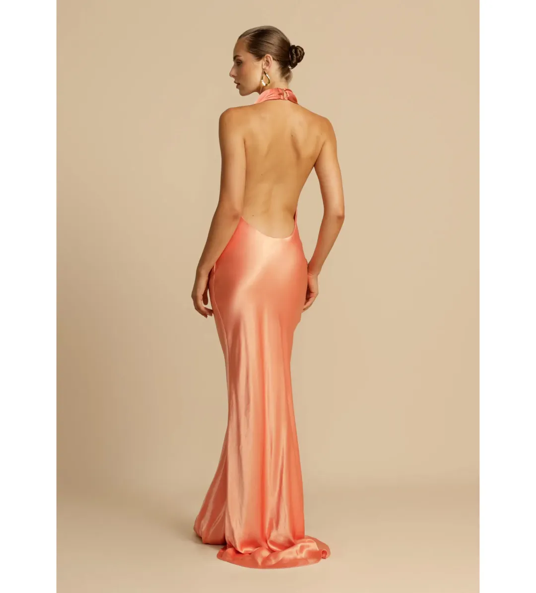 Arcina Ori Gaia Maxi Dress Papaya Size S / Size 8 for rent on The Volte - main image