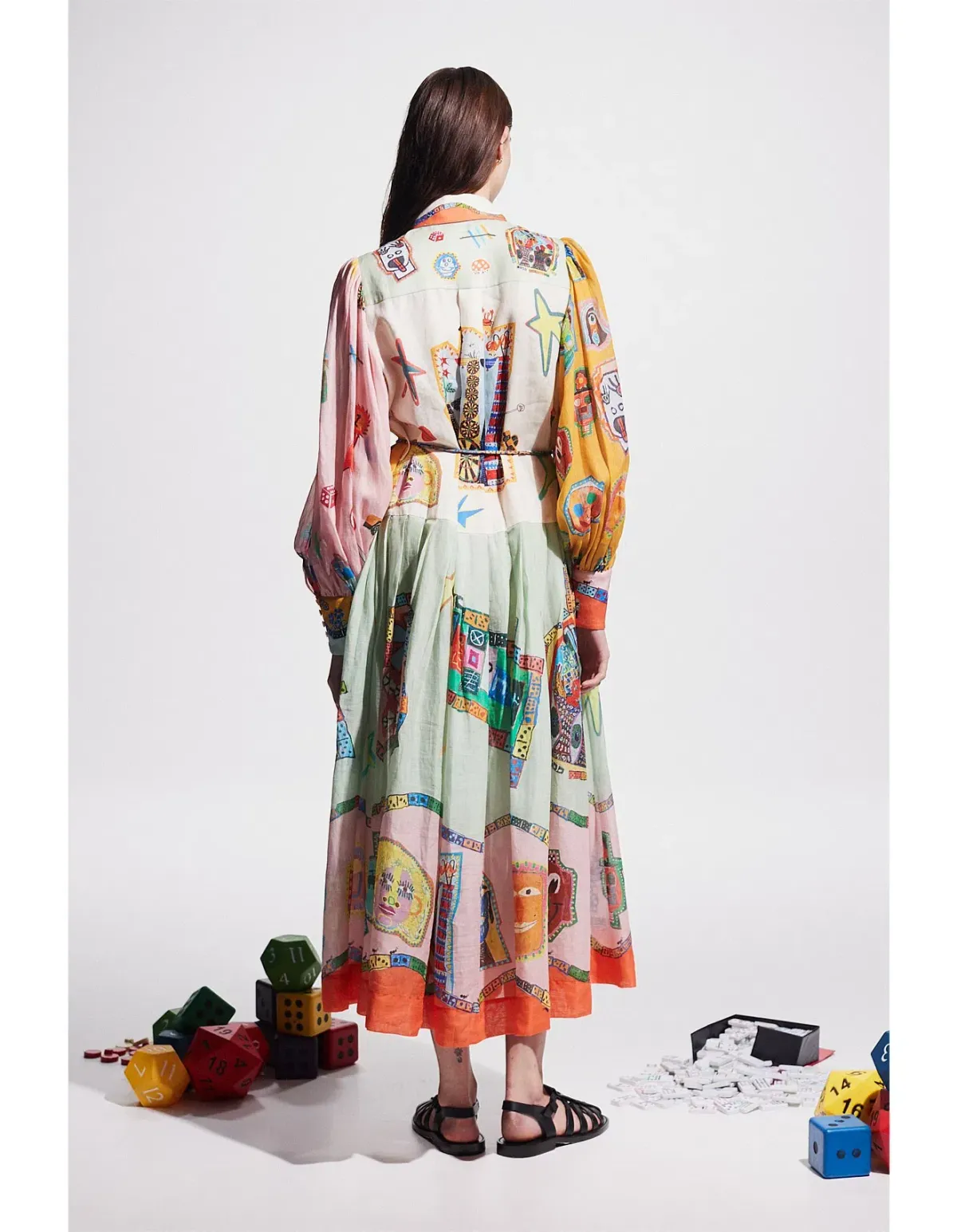 Alemais Players Shirtdress Maxi Dress Multi Size 10 - Image 3