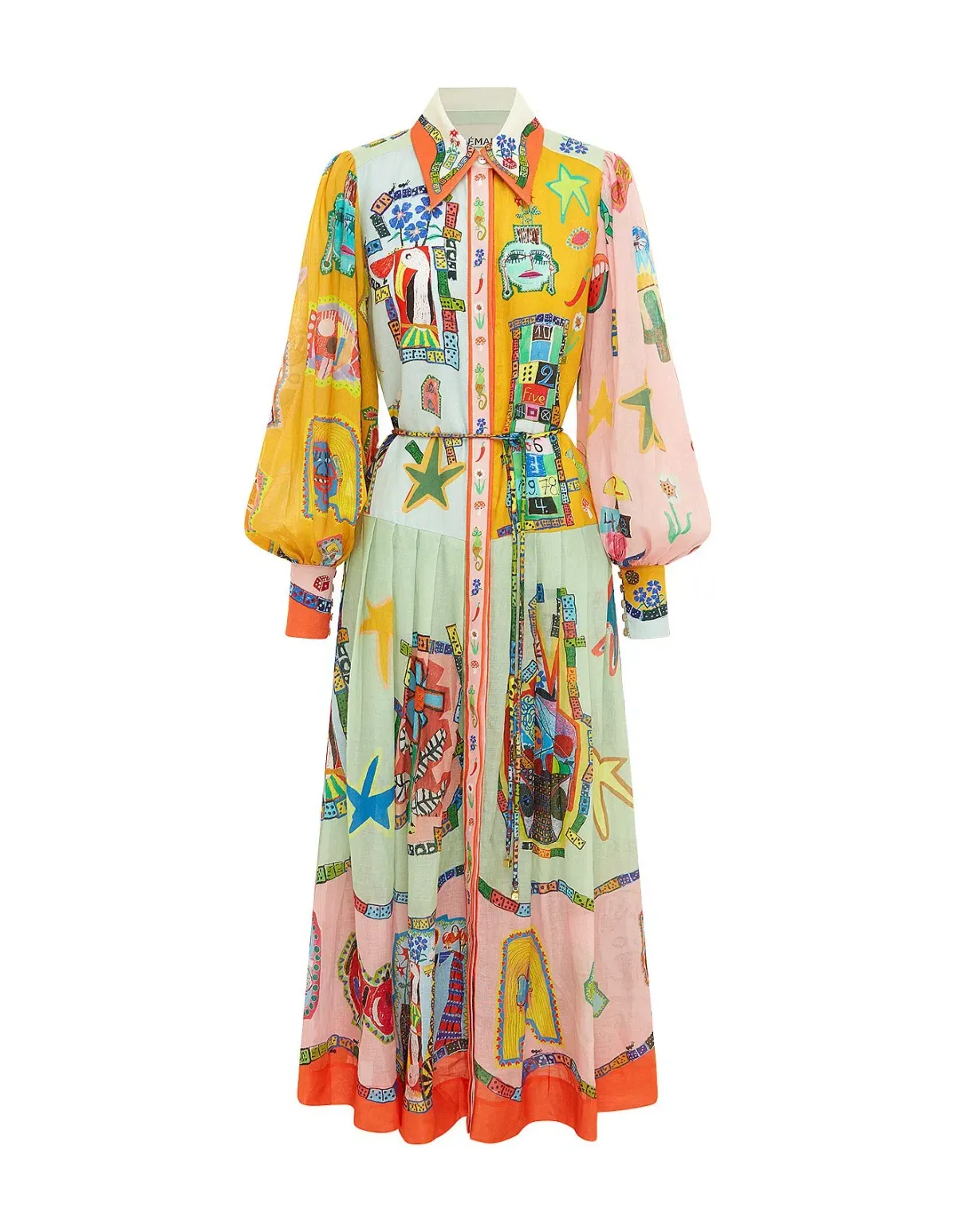 Alemais Players Shirtdress Maxi Dress Multi Size 10 - Image 4