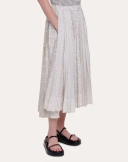 Plan C Pleated Skirt in Cream Print Size FR 42 / AU 14 for rent on The Volte - image 3