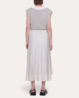 Plan C Pleated Skirt in Cream Print Size FR 42 / AU 14 for rent on The Volte - image 2