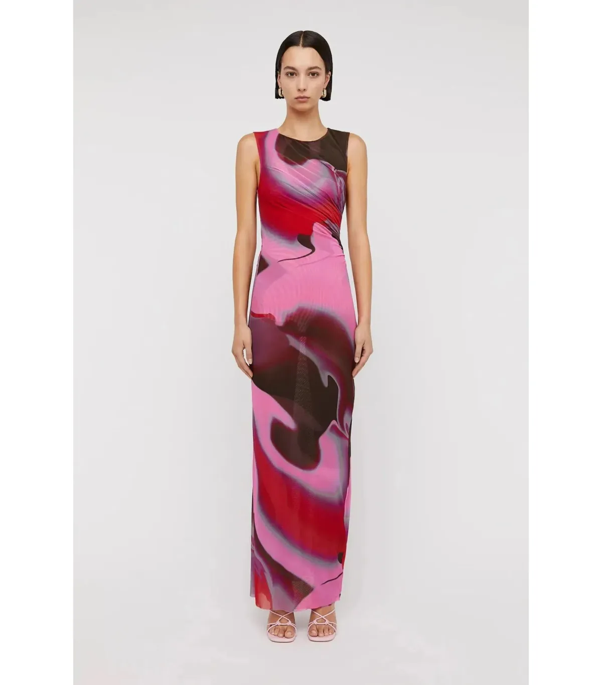 Scanlan Theodore Italian Watercolour Dress in Raspberry Size S / AU 8 - Image 1