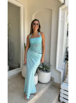 BENNI Gina Maxi Dress Aquamarine Blue Size 8 for rent on The Volte - image 1