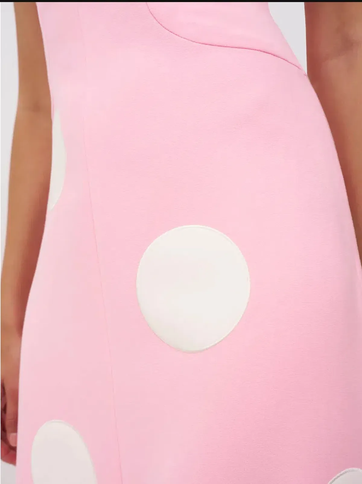By Johnny Dolcetto Spot Ankle Dress in Pink Ivory Size 10 - Image 6