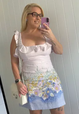Zimmermann Floral Print Linen Mini Dress Size 3 / AU 14 for rent on The Volte - image 1
