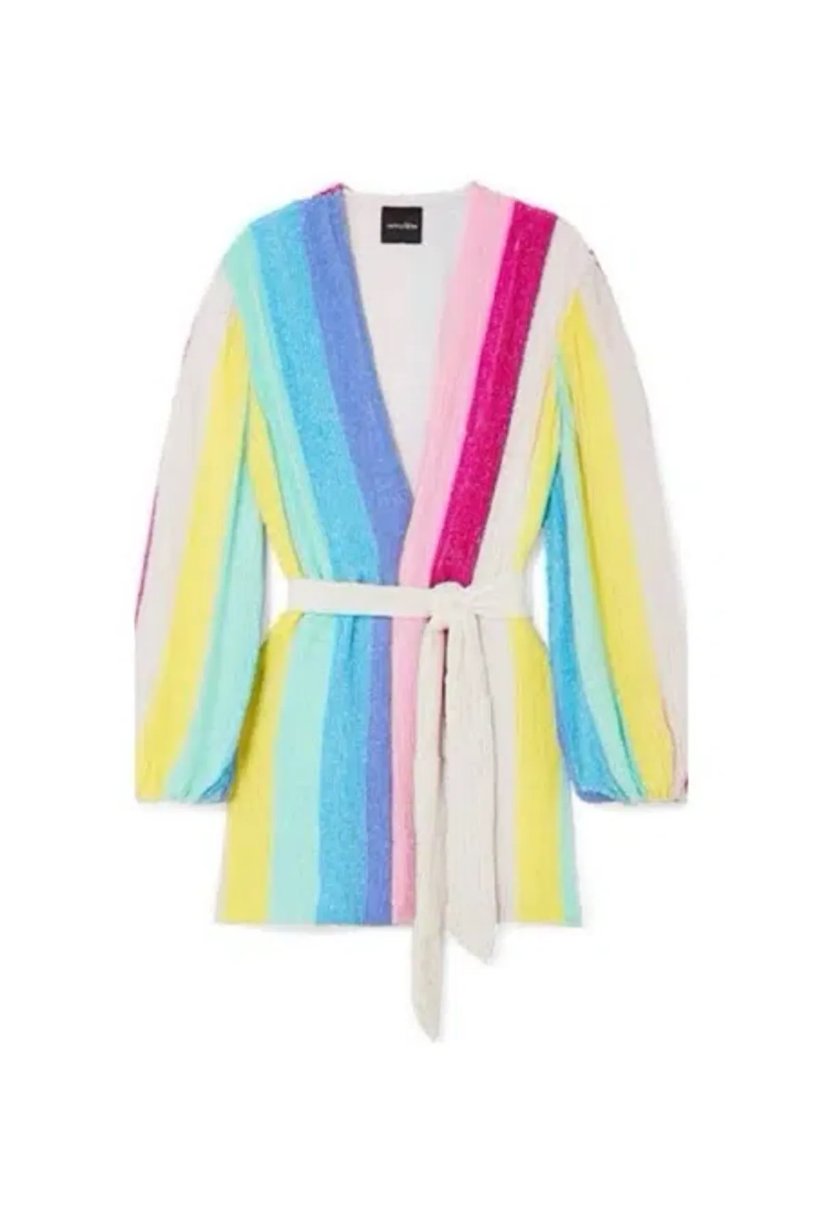 Retrofete Gabrielle Robe Sequin Dress Unicorn Stripe Rainbow Size 8/S - Image 3