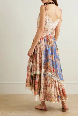 Zimmermann August Asymmmetic Lace Midi Dress Print Size 3 / AU 14 for rent on The Volte - image 2