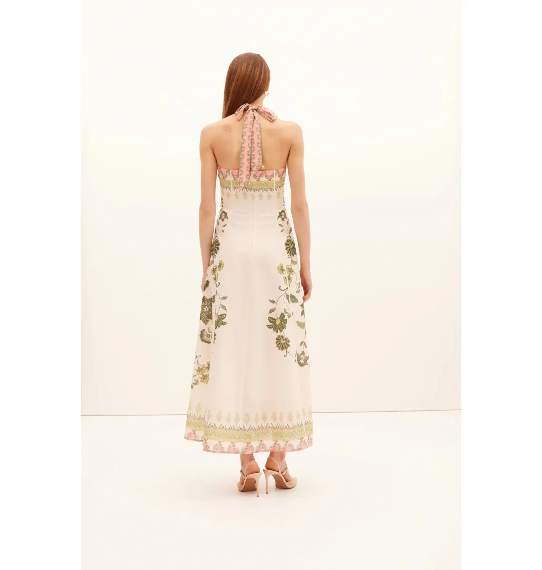 Kate Ford Baja Halter Gown Print Size 12 for rent on The Volte - main image