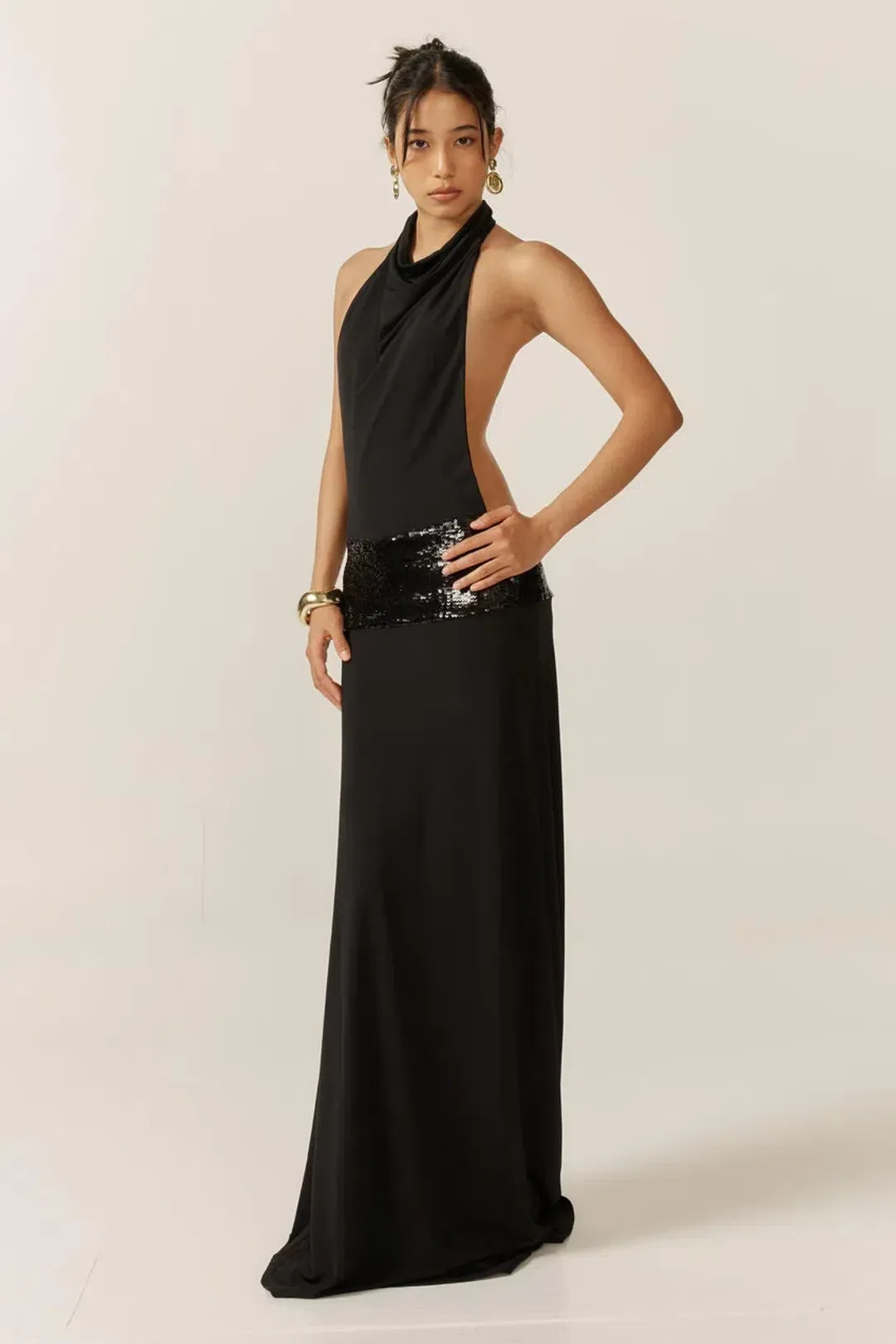 Ance Gria Adele Maxi Gown Black Size XS / Size AU 6 for rent on The Volte - main image