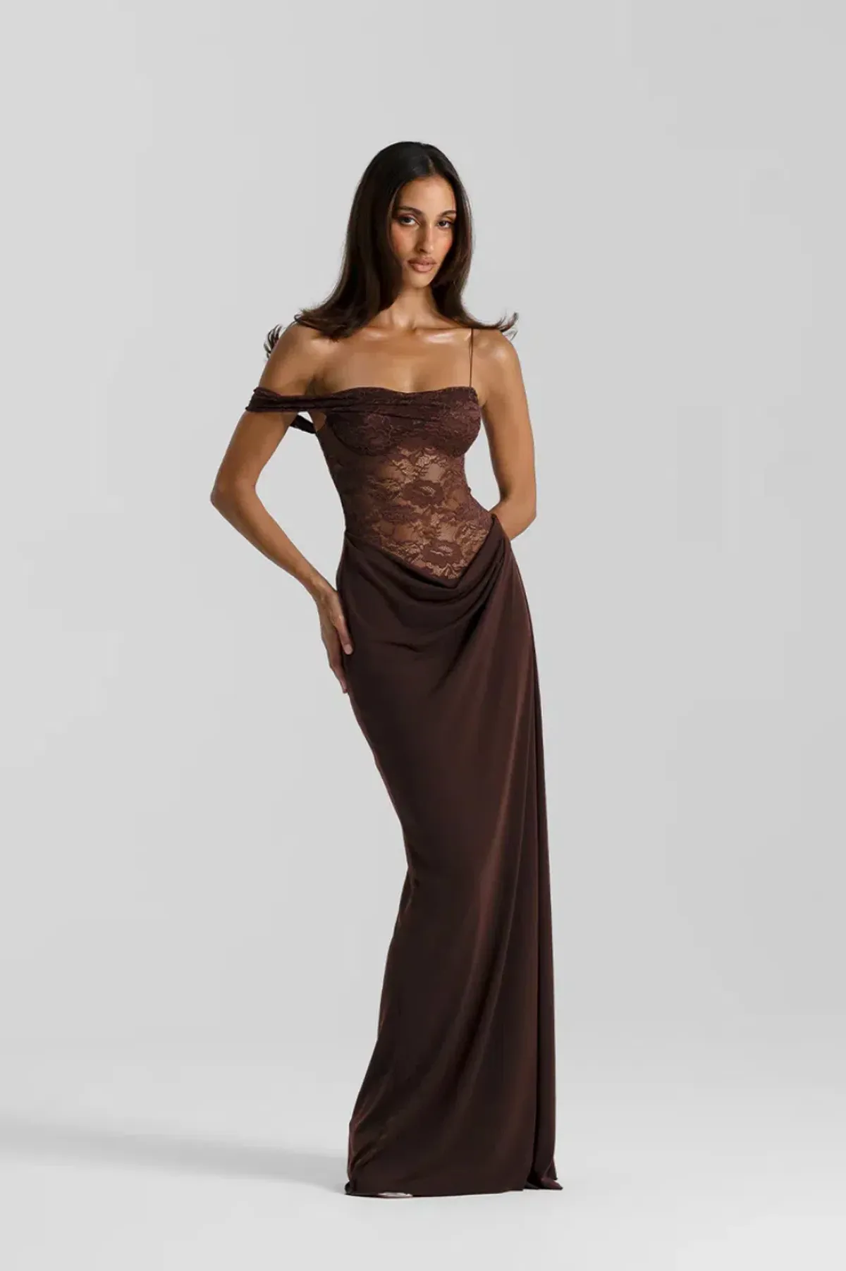 Natalie Rolt Sloane Maxi Dress in Brown Size 1 / AU 6-8 - Image 1