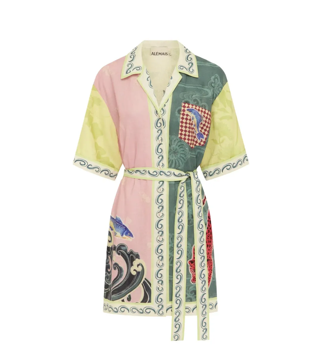 Rochester Mini Shirtdress Multi Size 10 for rent on The Volte - main image