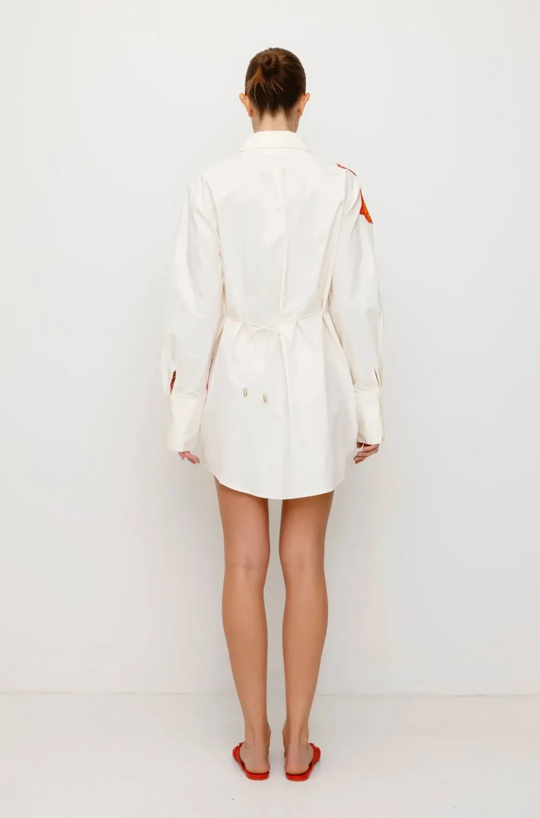 Ela Shirt Dress in White Size AU 8 for rent on The Volte - main image