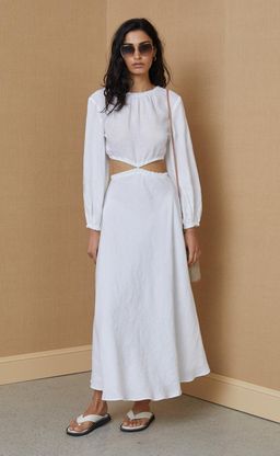 BEC & BRIDGE MADELEINE MIDI DRESS WHITE SIZE 6 for rent on The Volte - image 1
