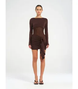 Benni Juni Mini Dress Chocolate Size AU 6 for rent on The Volte - image 1