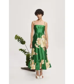 Alemais Sage Midi Dress Green Size AU 8 for rent on The Volte - image 1