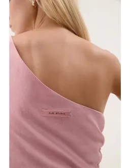 Aje Daze One Shoulder Maxi Dress in Dusty Pink Size AU 8 for rent on The Volte - image 6