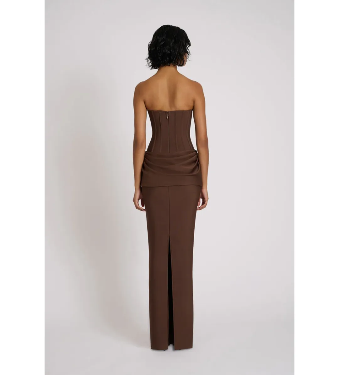 Eliya the Label Hilda Gown Chocolate Size 6 for rent on The Volte - main image