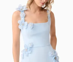 Elliatt Chantelle 3D Midi Dress In Blue Size 8/S for rent on The Volte - image 5