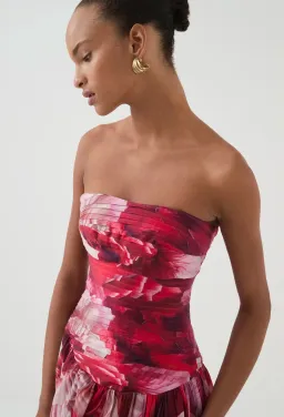 Aje Flora Maxi Gown Prismatic Floral Red Size S / AU 8 for rent on The Volte - image 2