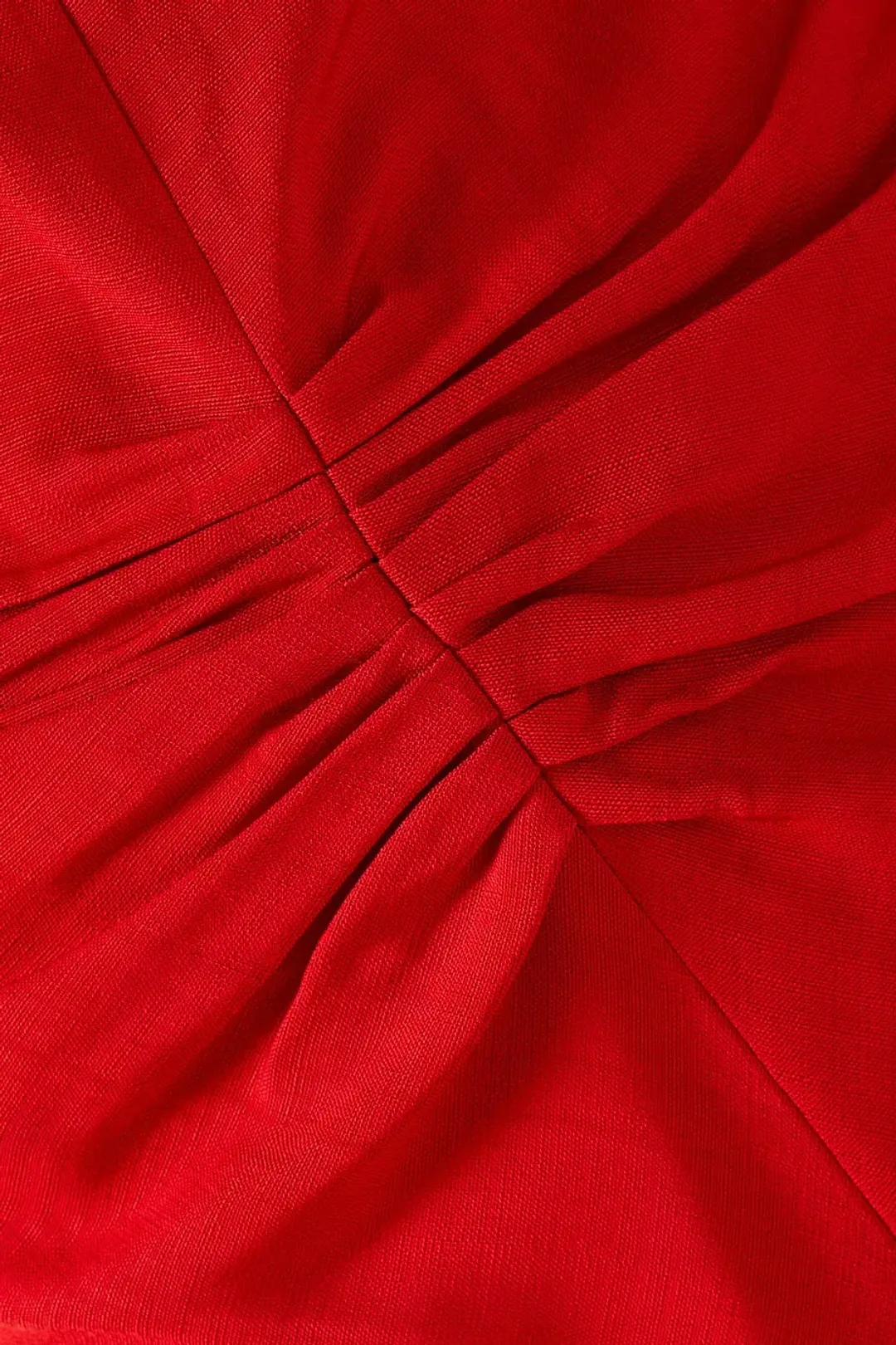 Victoria Beckham Gathered Waist Midi Dress Red Size 12 for rent on The Volte - main image