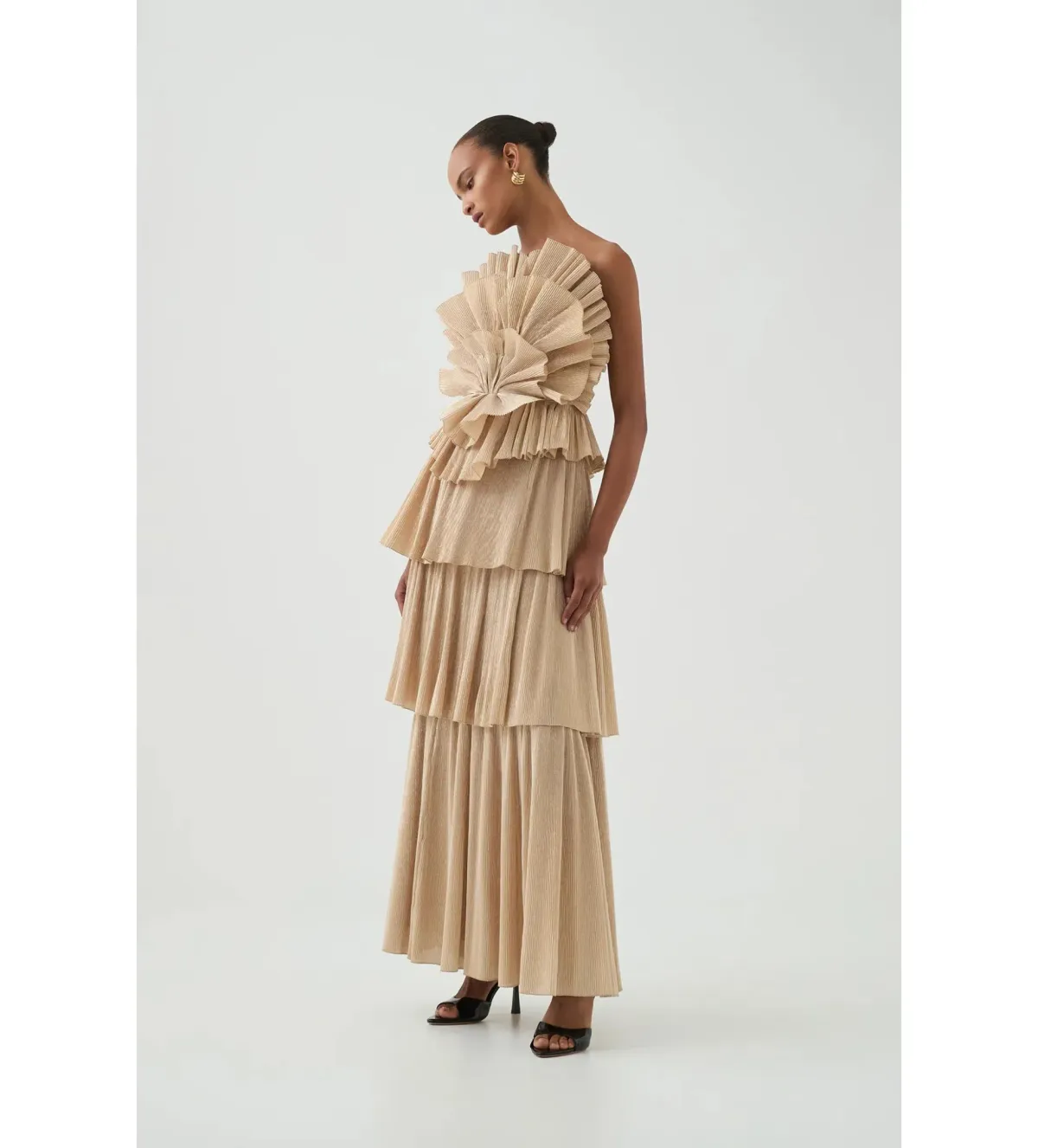 Aje Kyra Gown Gold Size AU 8 - Image 2