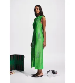 Alemais Dazzle Midi Dress Green Size AU 10 for rent on The Volte - image 3