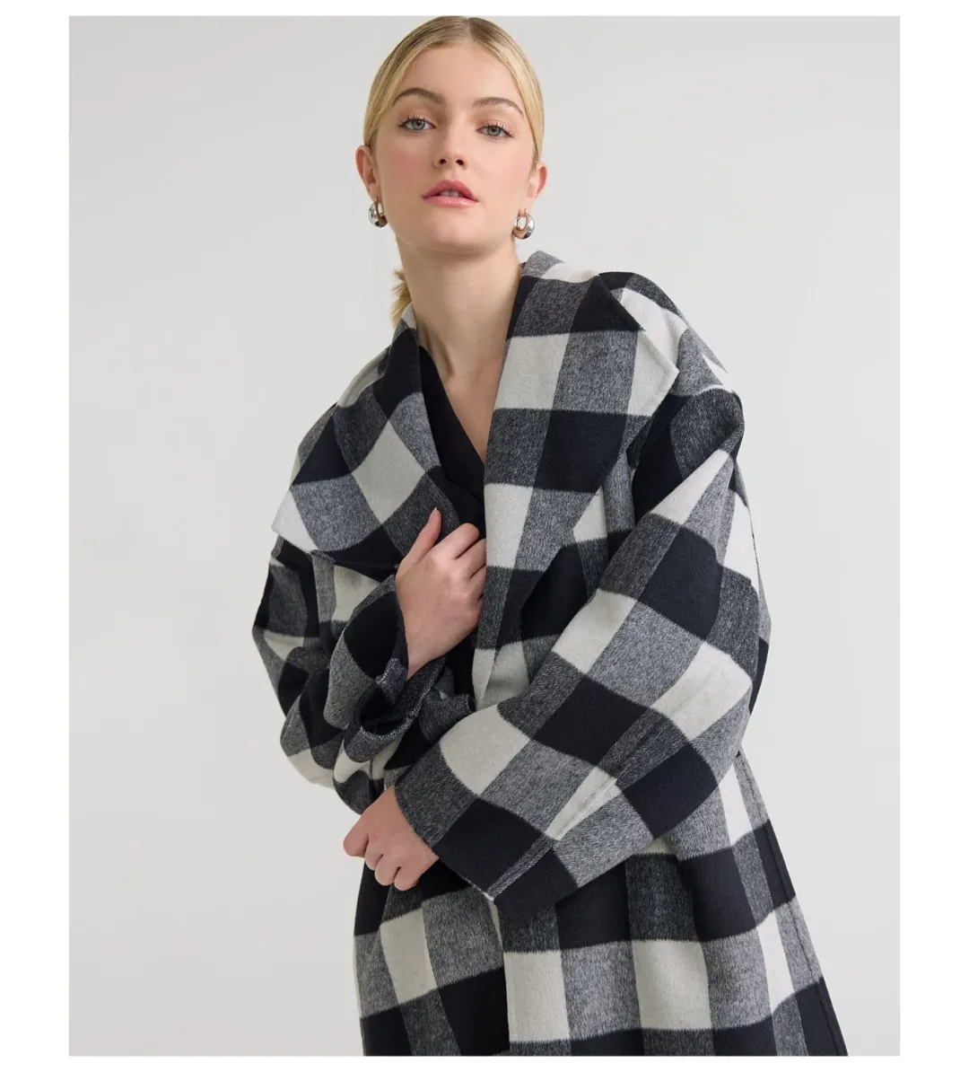 Oxford Alex Double Face Wool Coat Multi One Size for rent on The Volte - main image