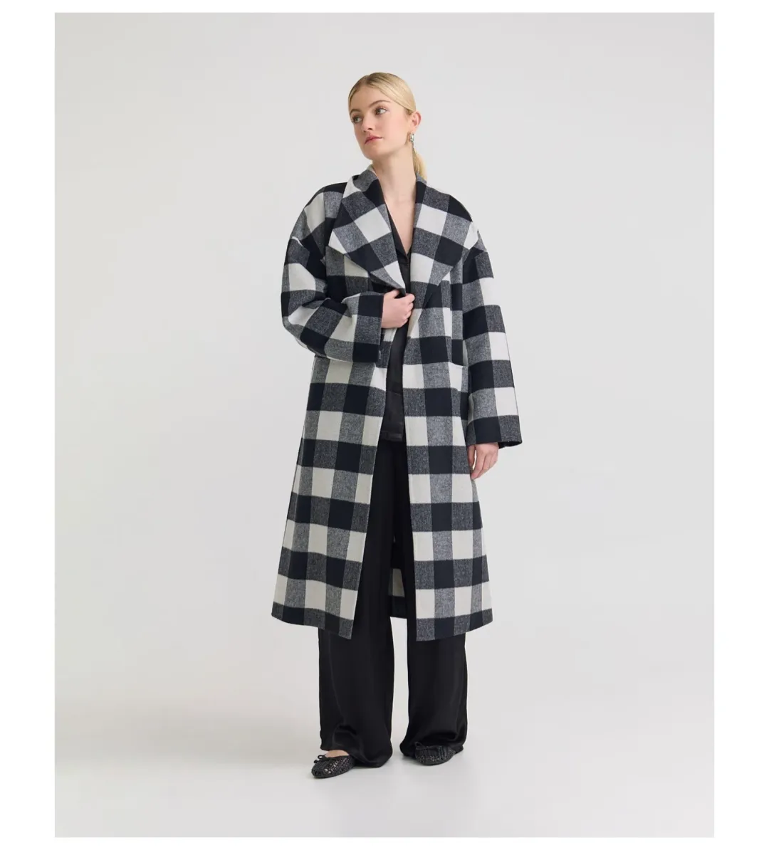 Oxford Alex Double Face Wool Coat Multi One Size for rent on The Volte - main image