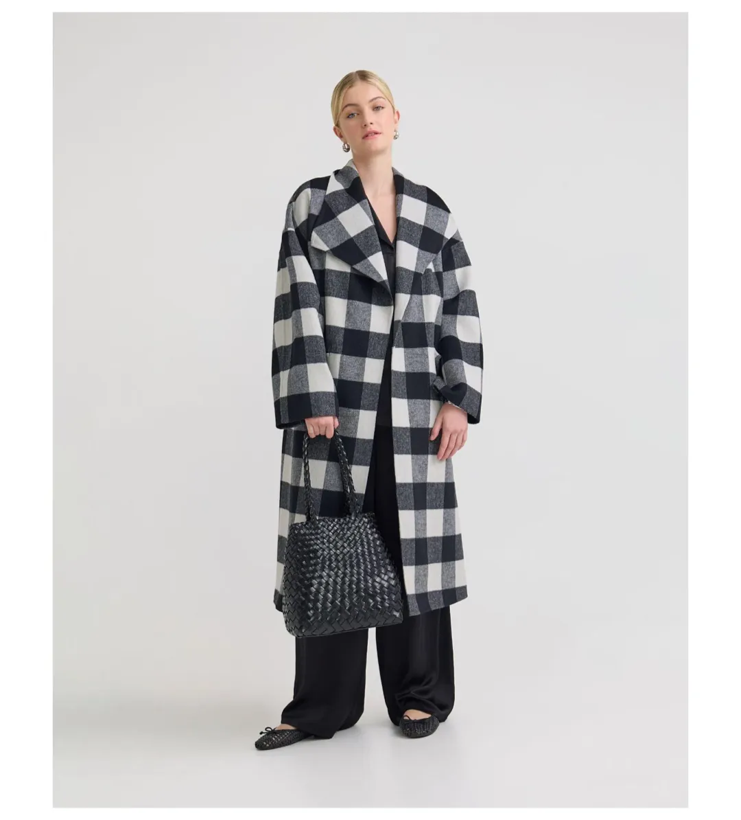 Oxford Alex Double Face Wool Coat Multi One Size for rent on The Volte - main image