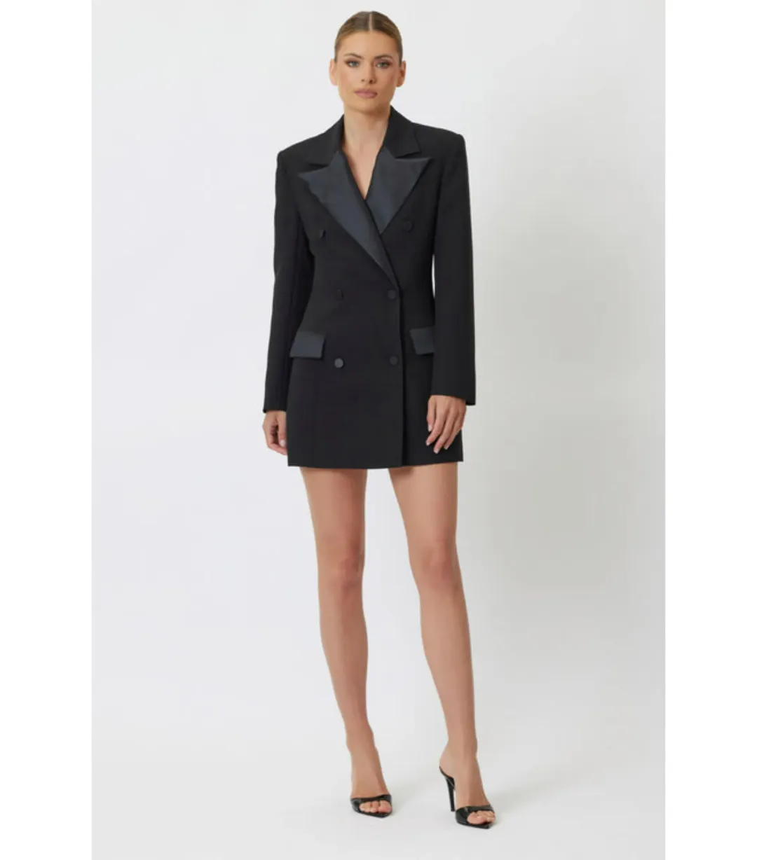 Bianca & Bridgett Larina Blazer Mini Dress Black Size 12/XL for rent on The Volte - main image
