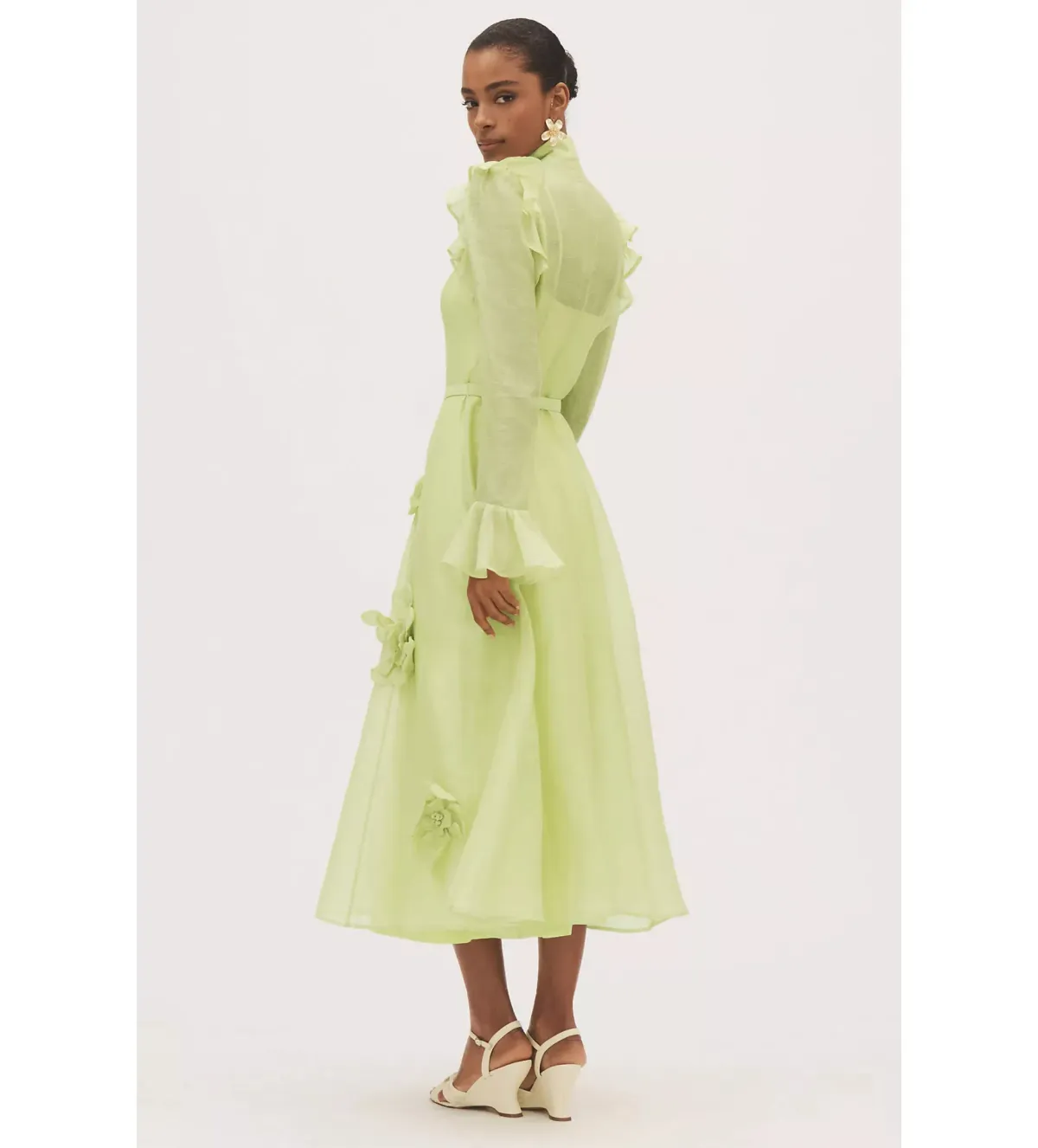 Leo Lin Katrina Butterfly Midi in Green Size AU 8 - Image 3