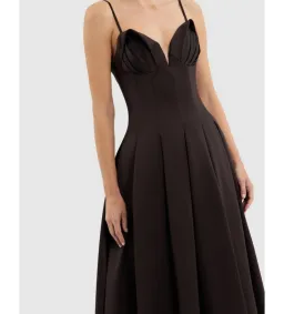 Rebecca Vallance Saskia Midi in Chocolate Size AU 8 for rent on The Volte - image 4