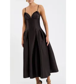 Rebecca Vallance Saskia Midi Dress Chocolate Size AU 12 for rent on The Volte - image 2