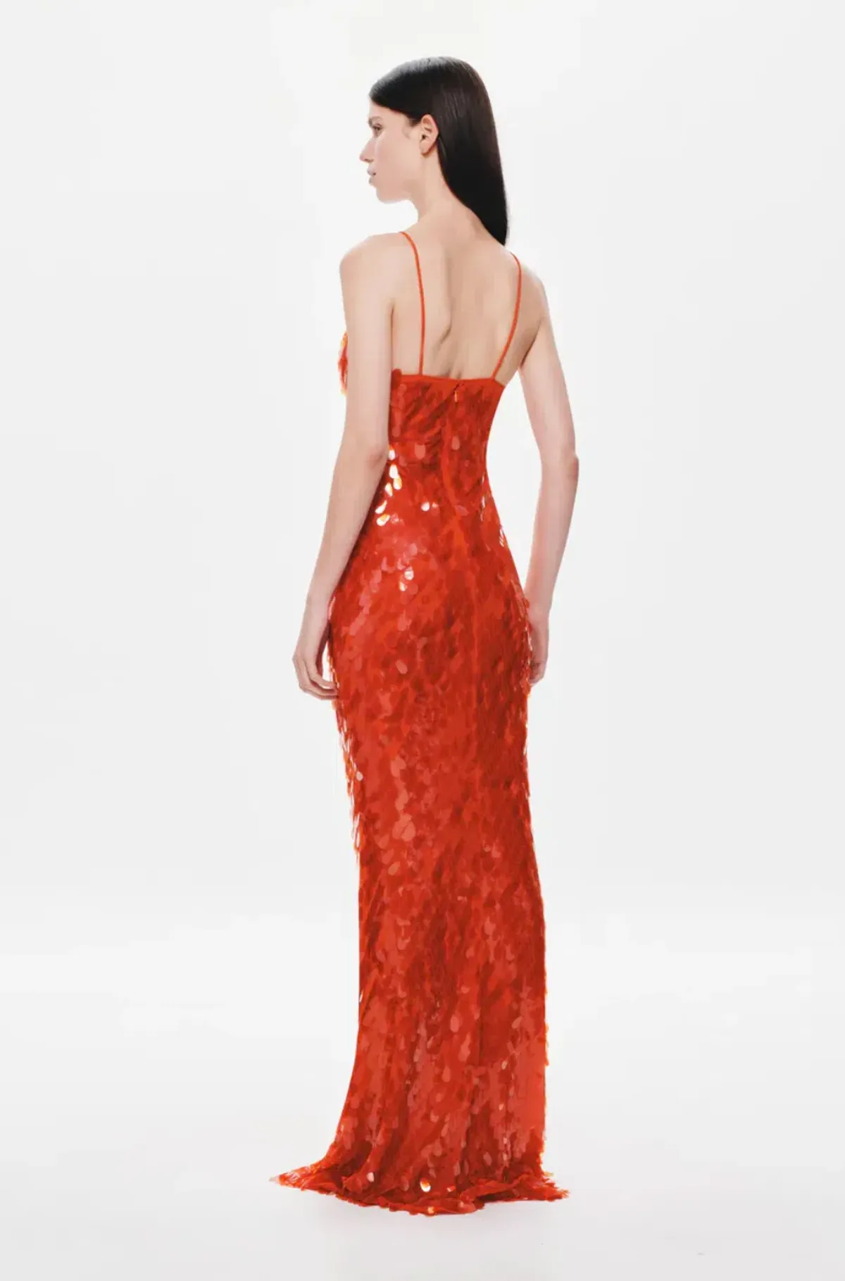 Misha Sapphire Sequin Maxi Dress in Red Size AU 12 - Image 2