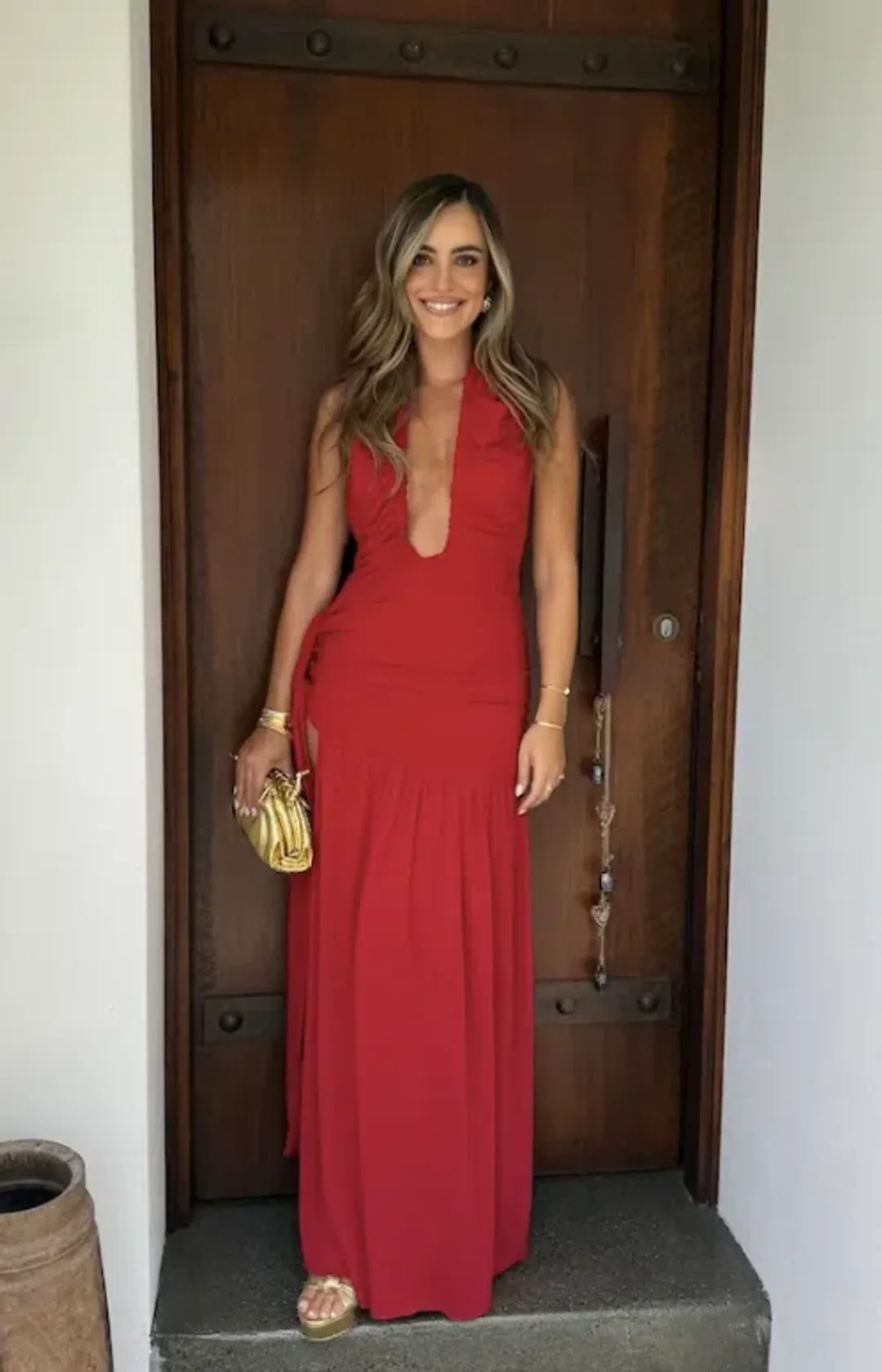 Deconduarte Dakota Pure Dress Red Size 10 for rent on The Volte - main image