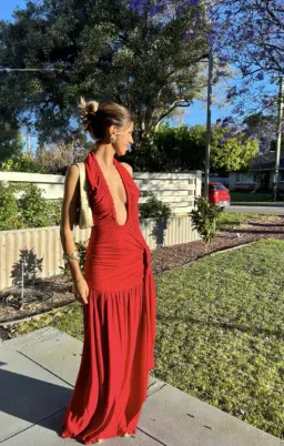 Deconduarte Dakota Pure Dress Red Size 10 for rent on The Volte - image 2