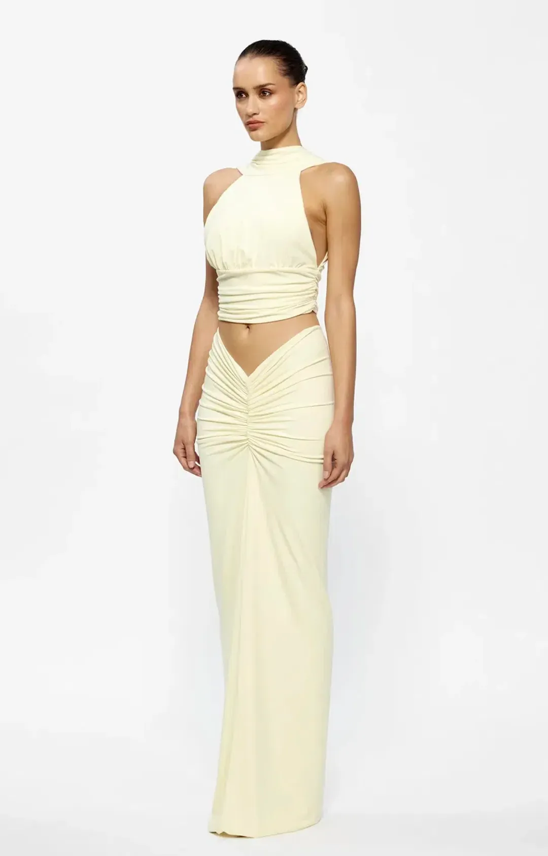 Effie Kats Cassidy Top with Kayson Skirt in Lemon Size 8 for rent on The Volte - main image