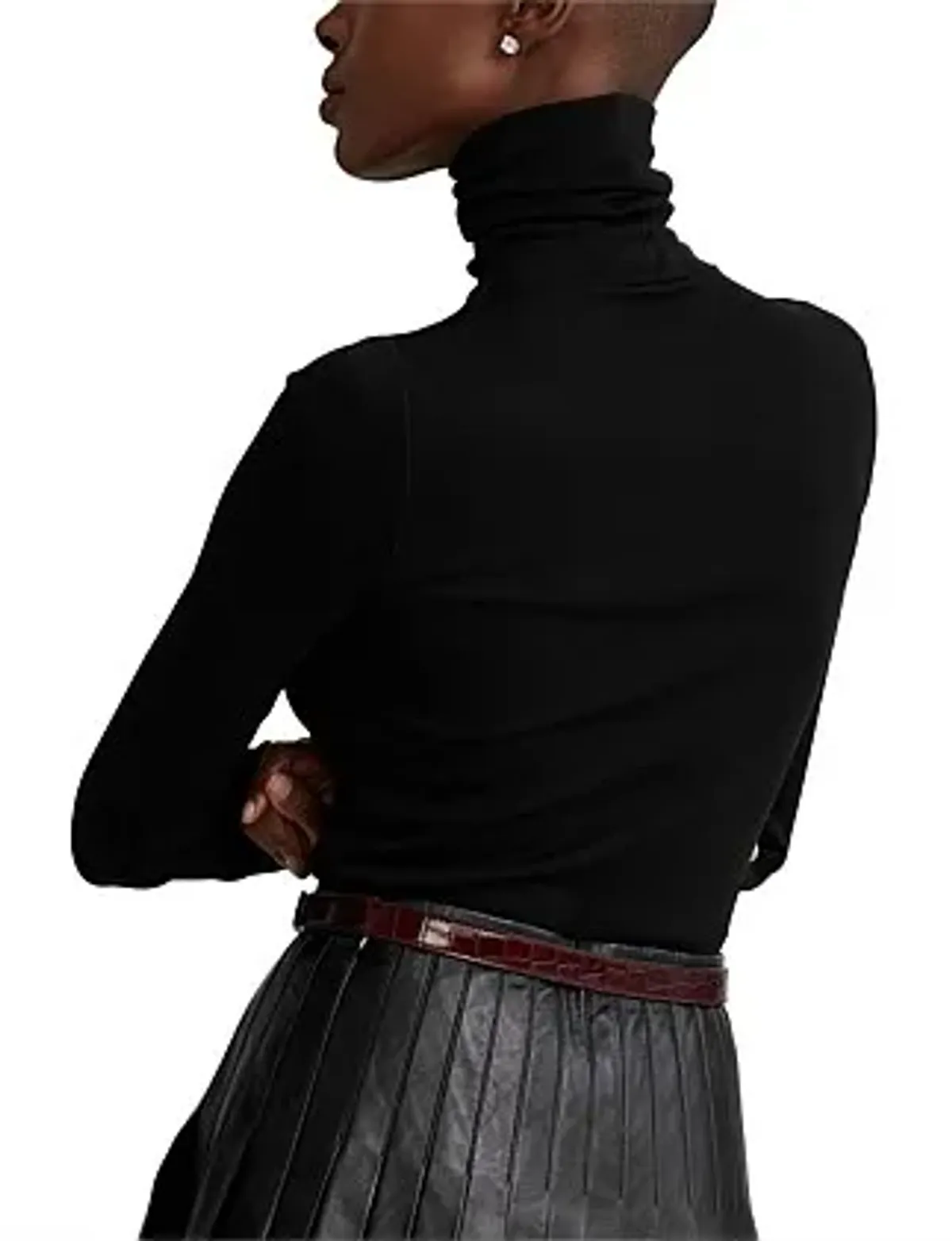 Ralph Lauren Stretch Ribbed Turtleneck Size 4/XS - Image 4