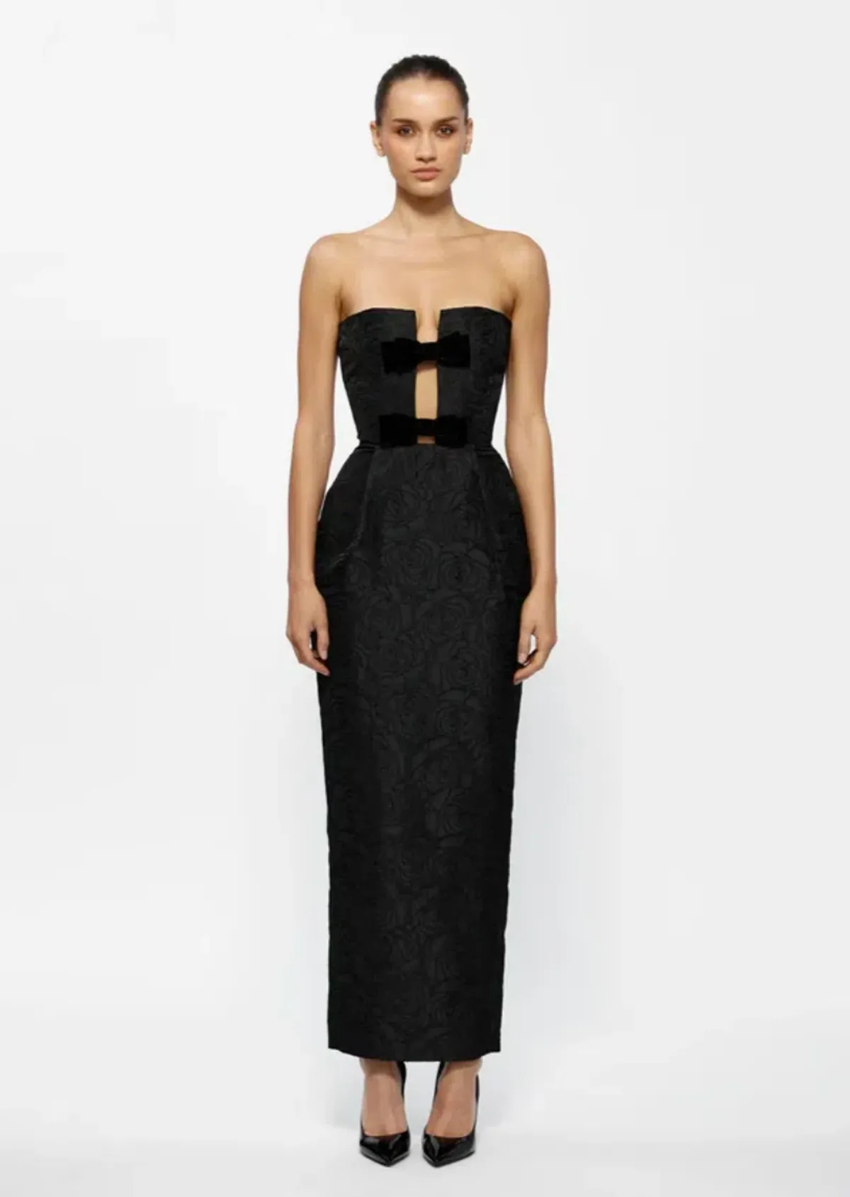 Effie Kats Kiera Midi Dress Black Size 8 - Image 1