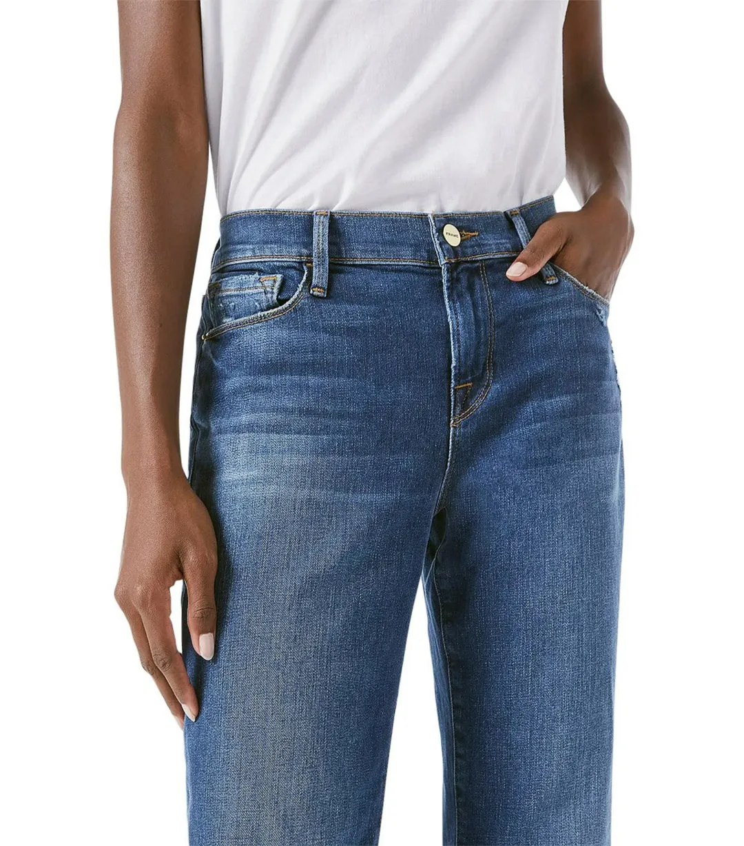 Frame Denim Le Garcon Mid Rise Slim Boyfriend Jean Azure Size 8/S for rent on The Volte - main image