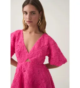 Aje Florential Mini Swing Dress Azalea Pink Size 8 for rent on The Volte - image 4