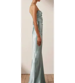Shona Joy La Lune Lace Back Maxi Dress Powder Blue Size 8 for rent on The Volte - image 2